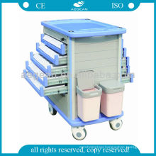 AG-MT011A1 CE approved 10-drawer ABS medicine carts for ward